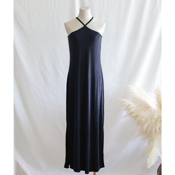 Ecru Cupro navy Midi dress size S - Picture 1 of 4